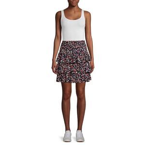 Michael Michael Kohrs Garden Patch Triple Tiered Skirt Large Stretch Comfy Sprin